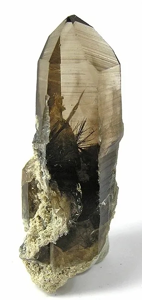 Quartz (Var: Smoky Quartz), Rutile image