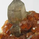 Quartz (Var: Smoky Quartz), Spessartine - image 2
