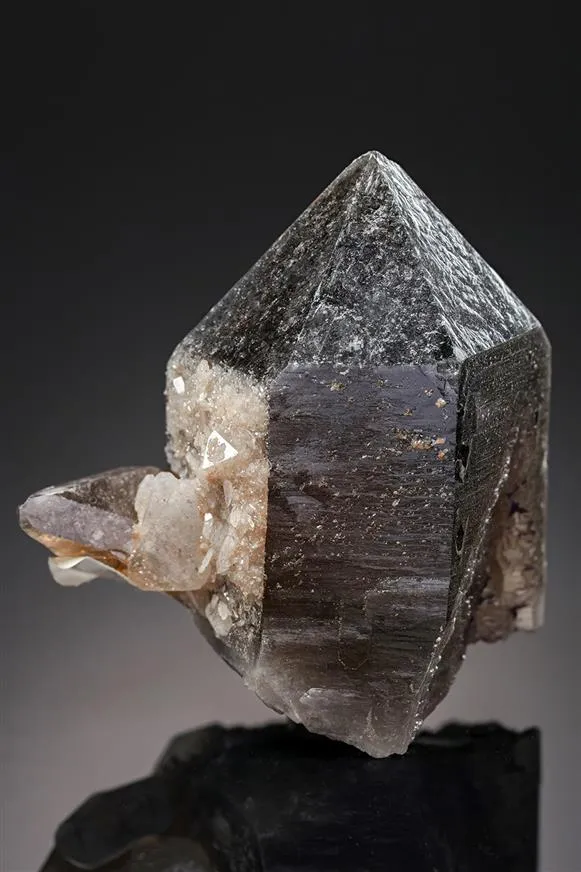 Quartz var. Smoky Quartz with Fluorite - image 1