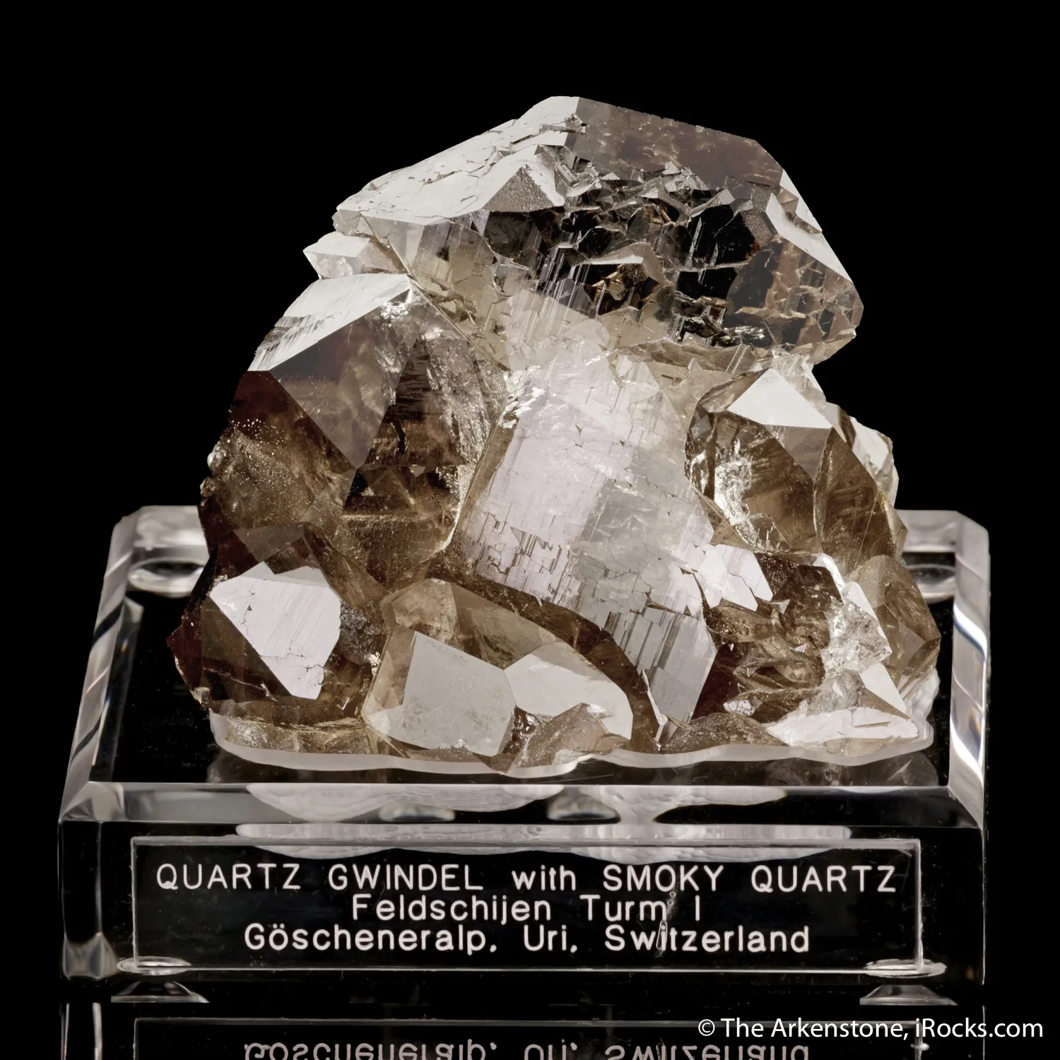 Quartz var. Smoky with Gwindel - image 1