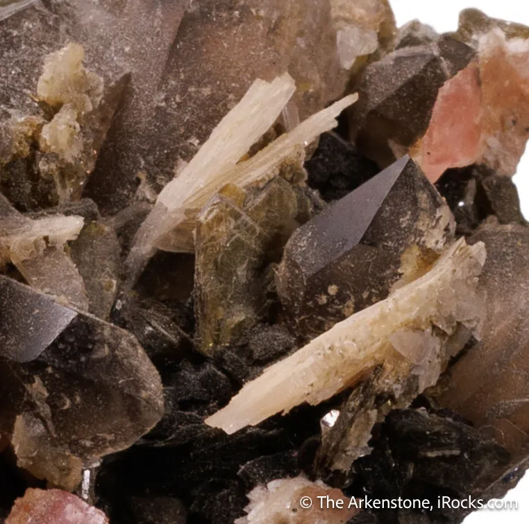 Quartz var. Smoky with Rhodochrosite & Bertrandite - image 5