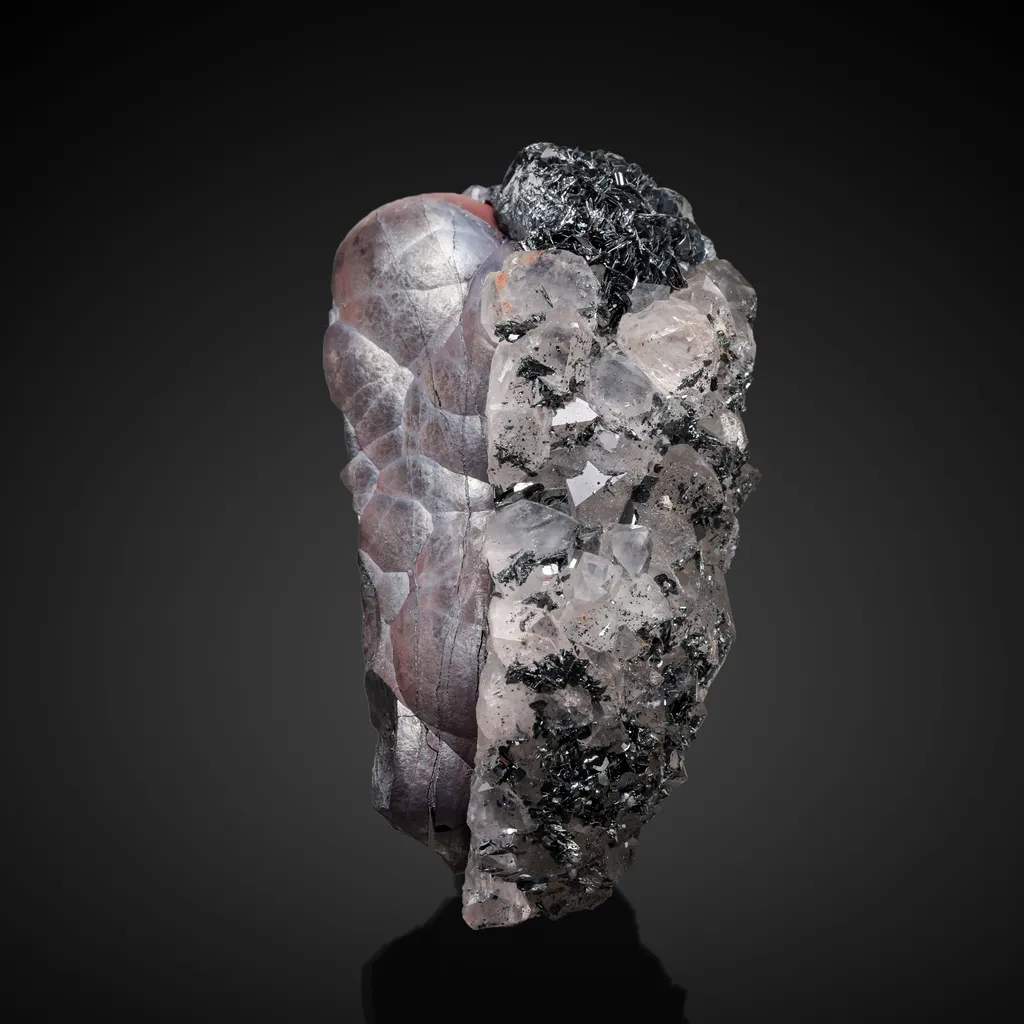 Quartz w/ Specular Hematite on Kidney Ore image