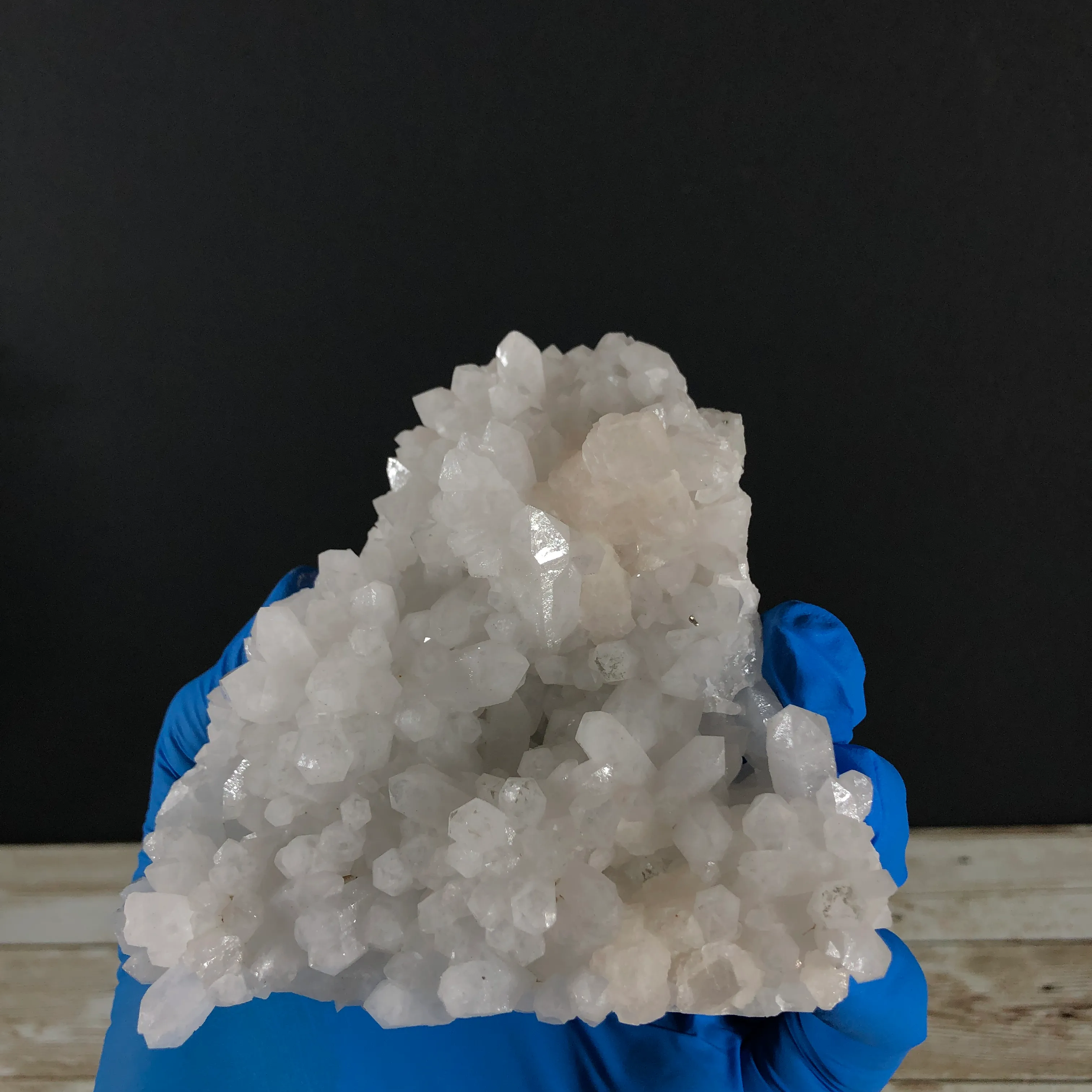 Quartz w UV Pagoda Calcite Crystal Cluster Mineral Specimen MYT-17 - image 3