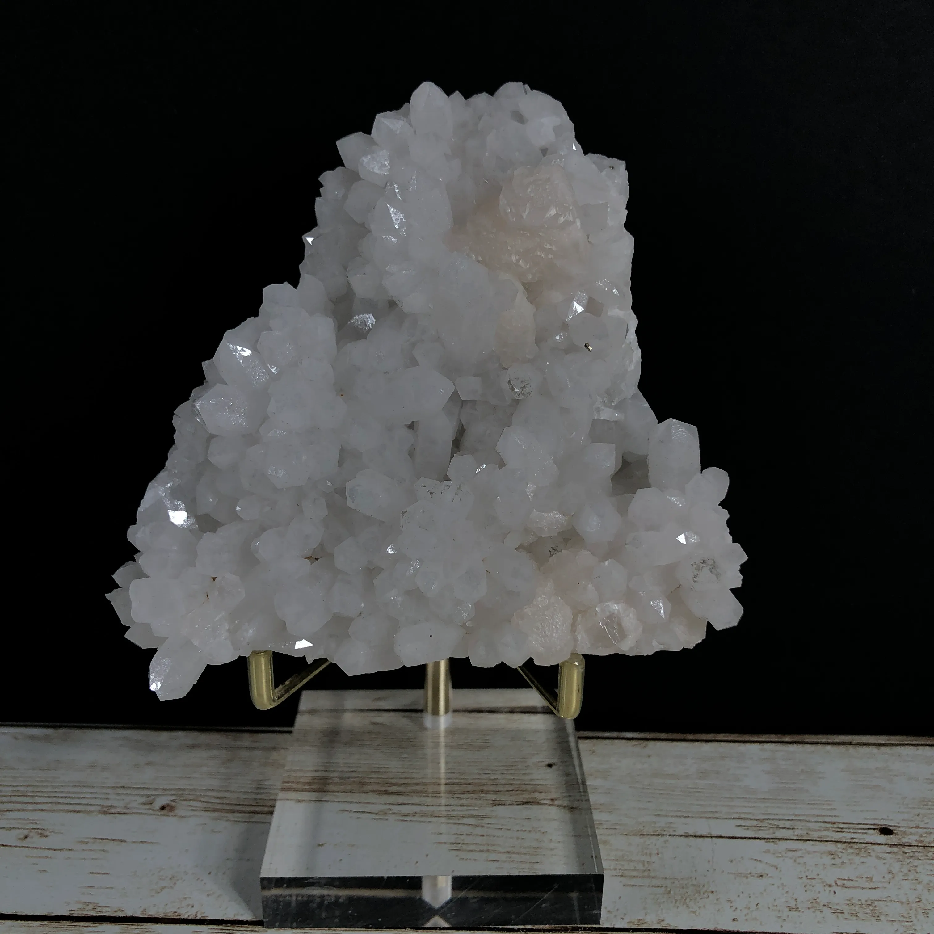 Quartz w UV Pagoda Calcite Crystal Cluster Mineral Specimen MYT-17 - image 7