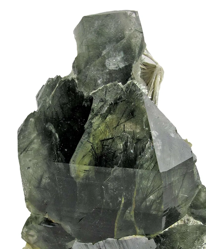 Quartz With Actinolite and Scolecite image