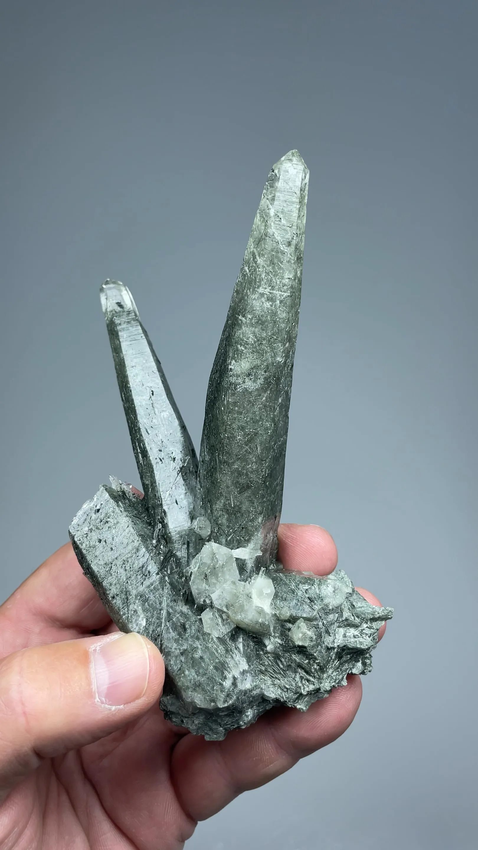 Quartz with Actinolite - image 2