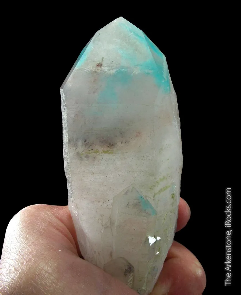 Quartz with Ajoite and Copper inclusions - image 3