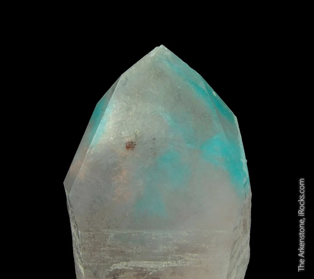 Quartz with Ajoite and Copper inclusions image