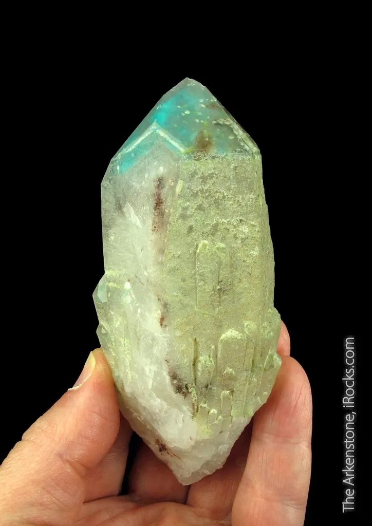 Quartz with Ajoite and Copper inclusions - image 4
