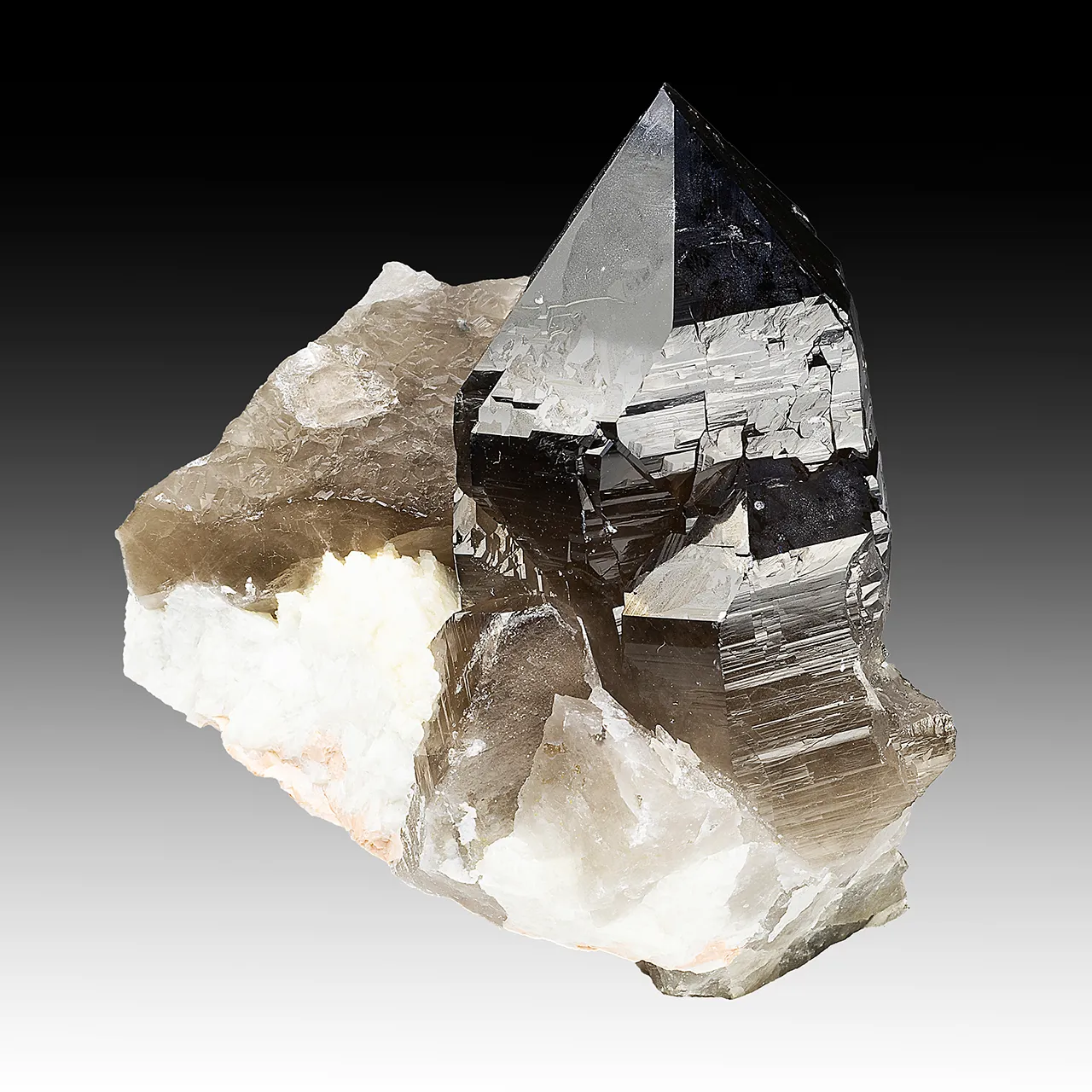 Quartz with Albite, Microcline - image 1