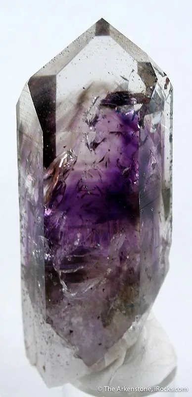 Quartz With Amethyst and Smoky Phantoms image