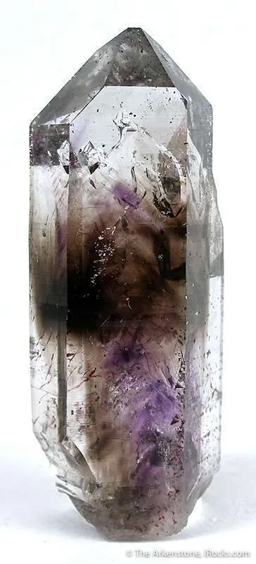 Quartz With Amethyst & Smoky Phantoms, and Bubble image