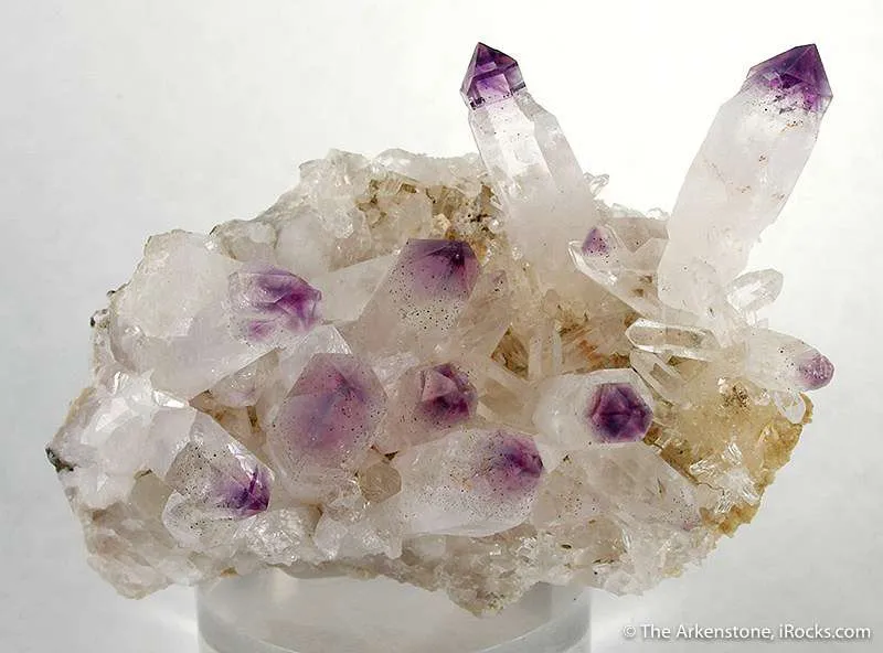 Quartz With Amethyst Terminations image
