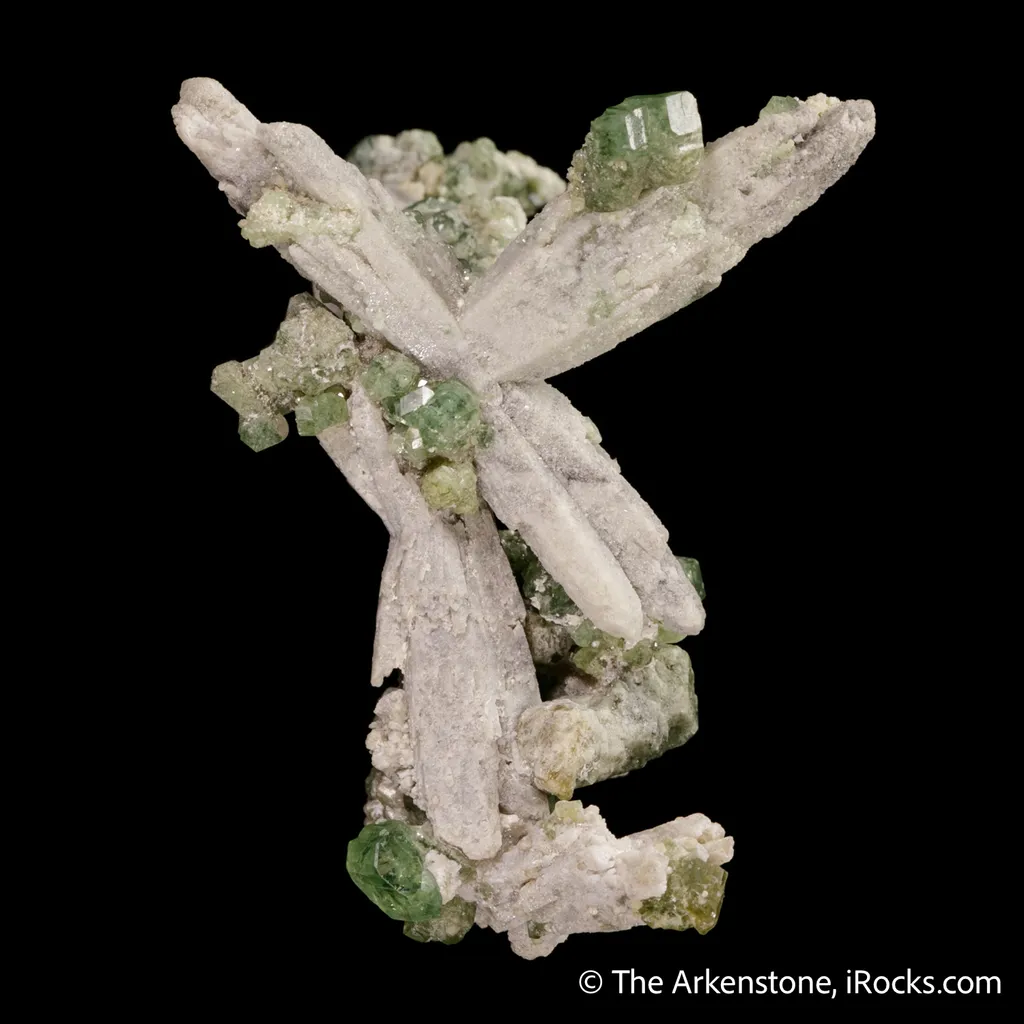 Quartz with Andradite var. Demantoid (Garnet) - image 6