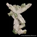 Quartz with Andradite var. Demantoid (Garnet) - image 6