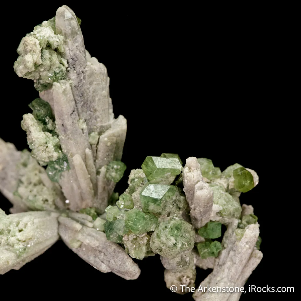 Quartz with Andradite var. Demantoid (Garnet) - image 5