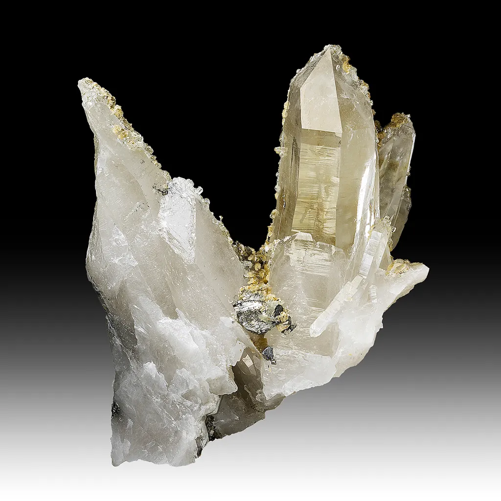 Quartz with Arsenopyrite, Siderite image