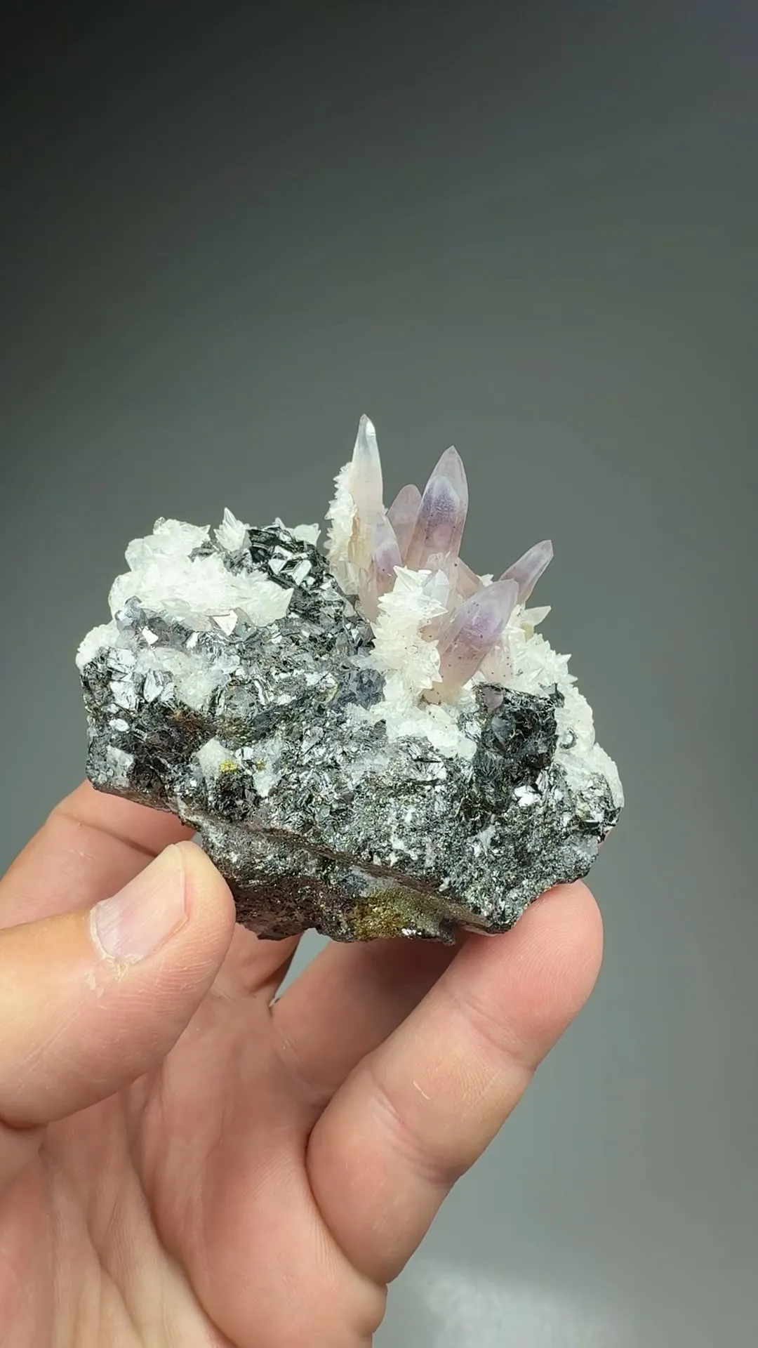 Quartz with Calcite, Sphalerite - image 2