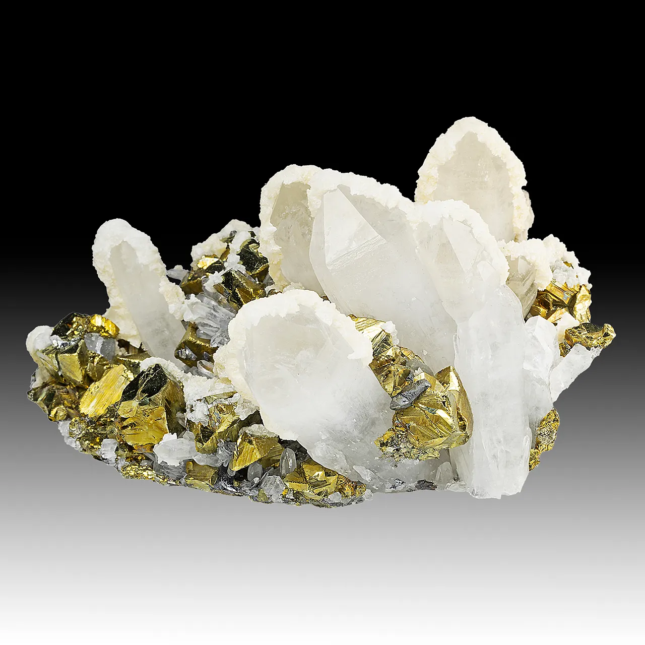 Quartz with Chalcopyrite, Dolomite - image 1