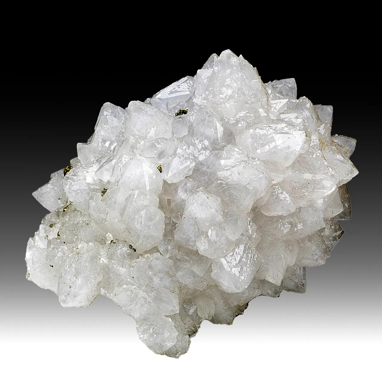 Quartz with Chalcopyrite, Fluorite - image 1
