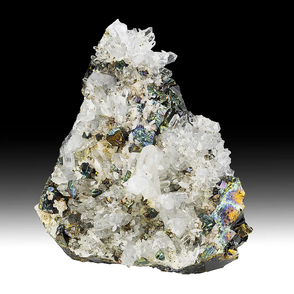 Quartz with Chalcopyrite, Sphalerite image
