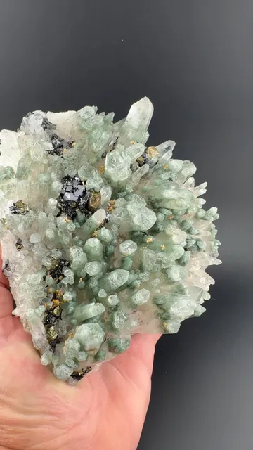 Quartz with Chlorite, Galena, Chalcopyrite