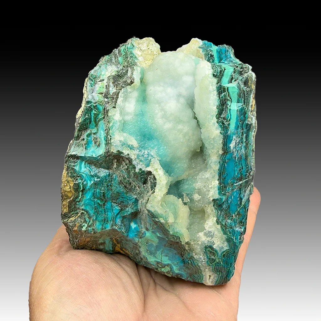 Quartz with Chrysocolla - image 1