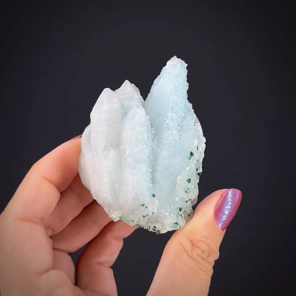 Quartz with Chrysocolla and Malachite image
