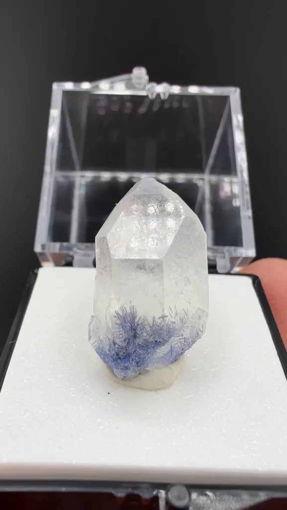 Quartz with Dumortierite image