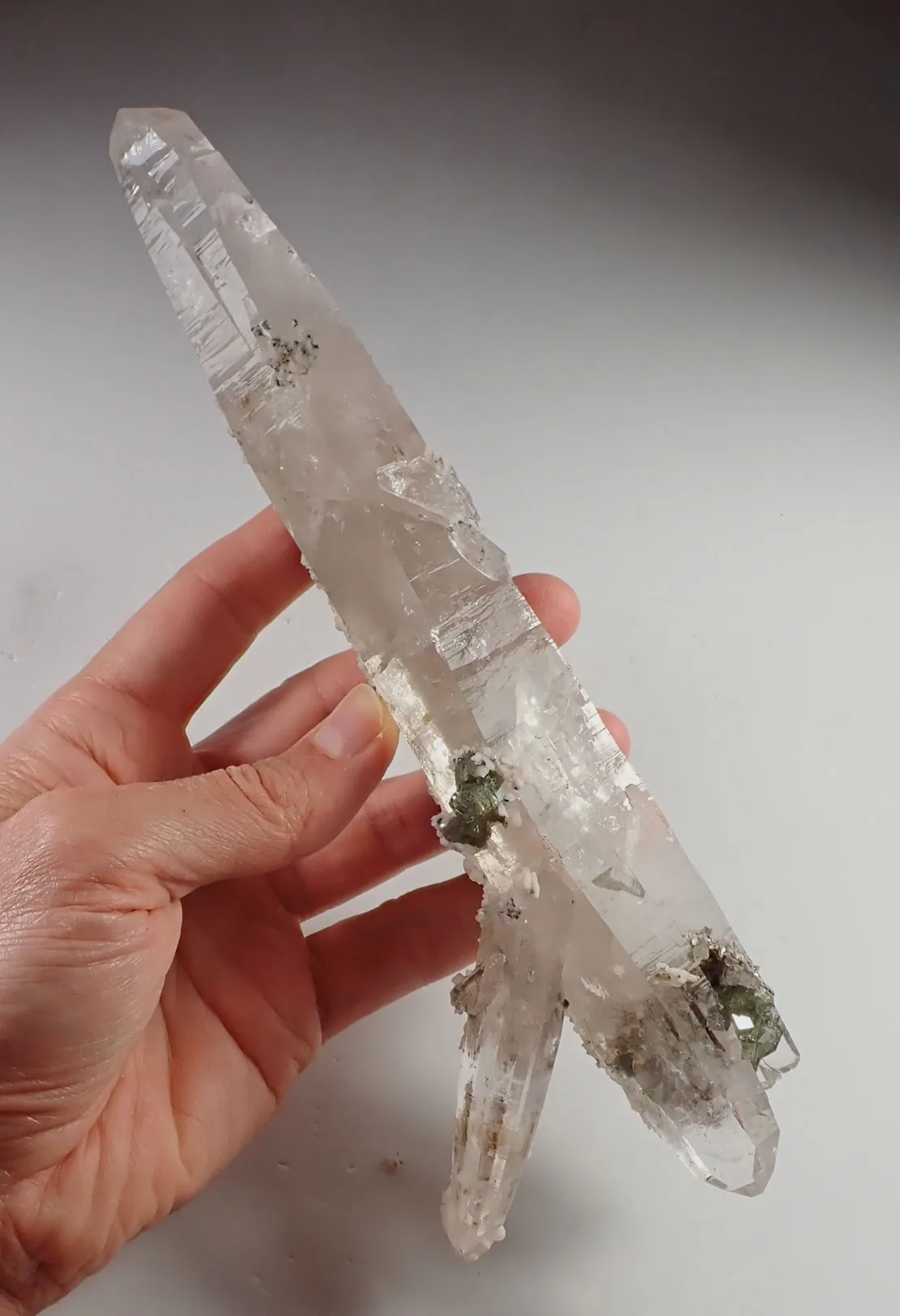 Quartz with Fluorapatite, Calcite and Tourmaline - image 1