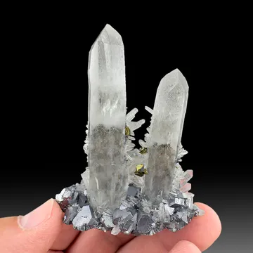 Quartz with Galena, Chalcopyrite