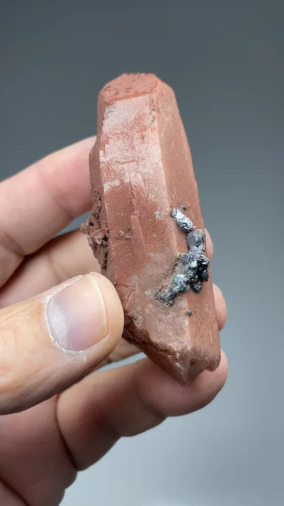 Quartz with Galena, Hematite - image 2