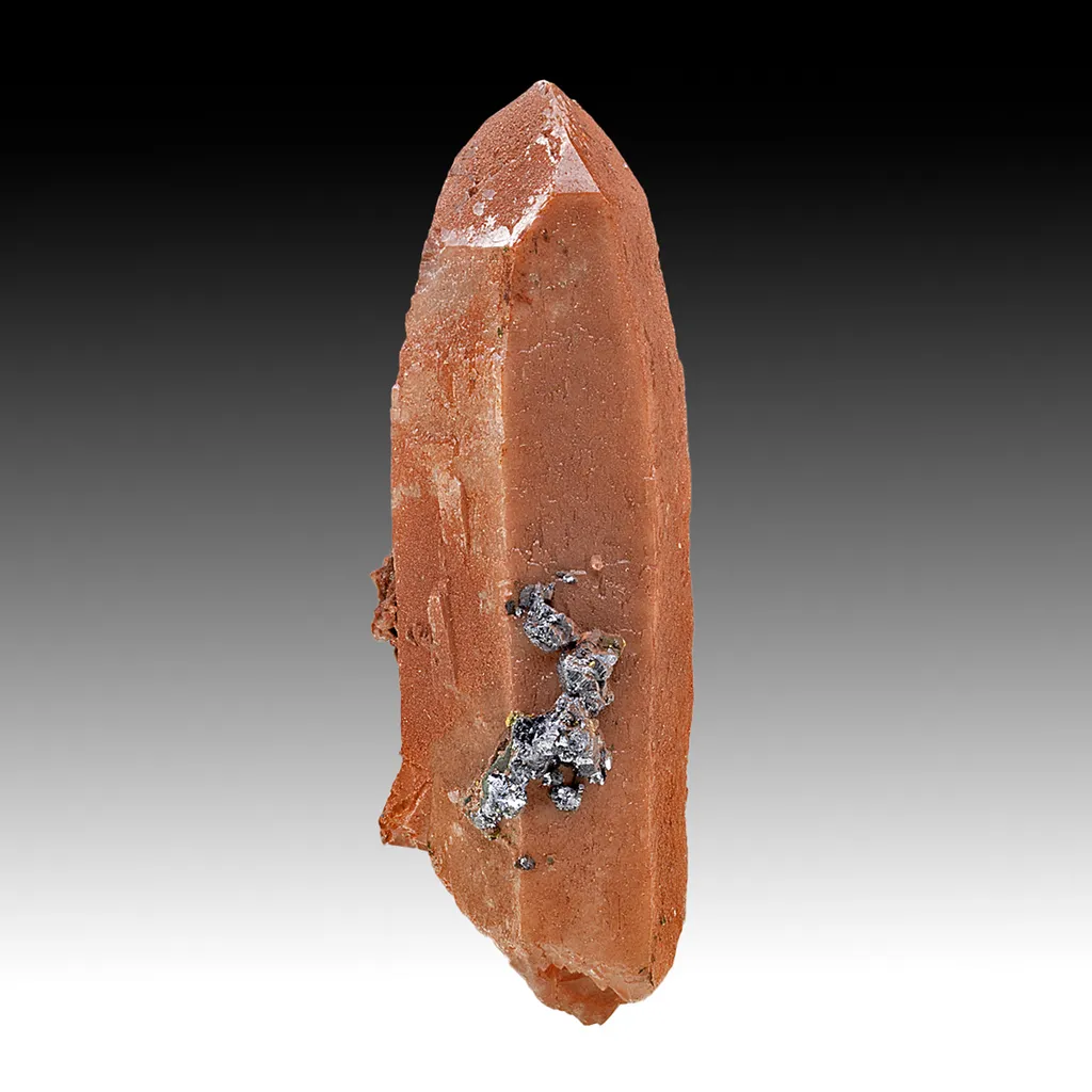 Quartz with Galena, Hematite image