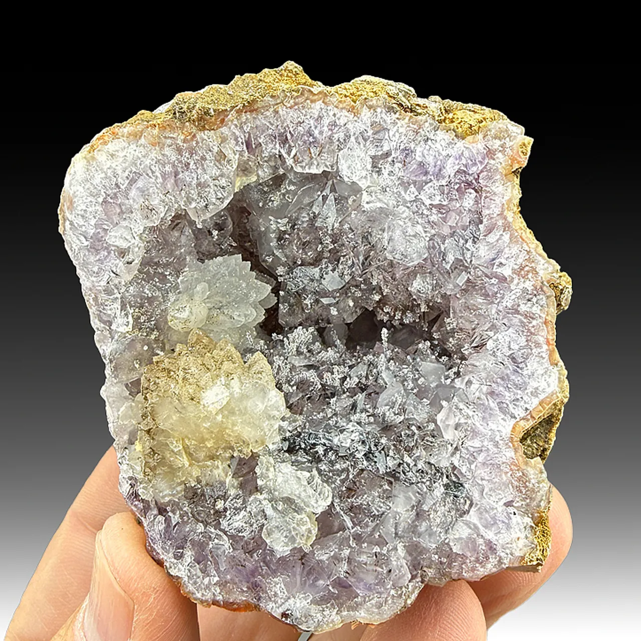 Quartz with Goethite, Calcite - image 1