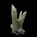 Quartz with Hedenbergite Inclusions on Axinite - image 1