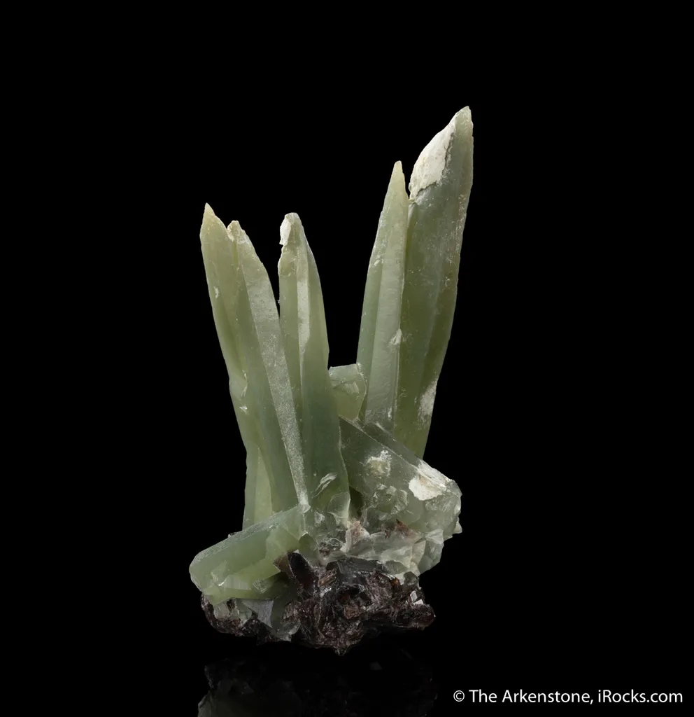 Quartz with Hedenbergite Inclusions on Axinite - image 2