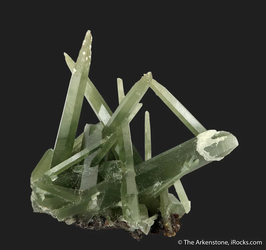 Quartz with Hedenbergite on Axinite - image 3