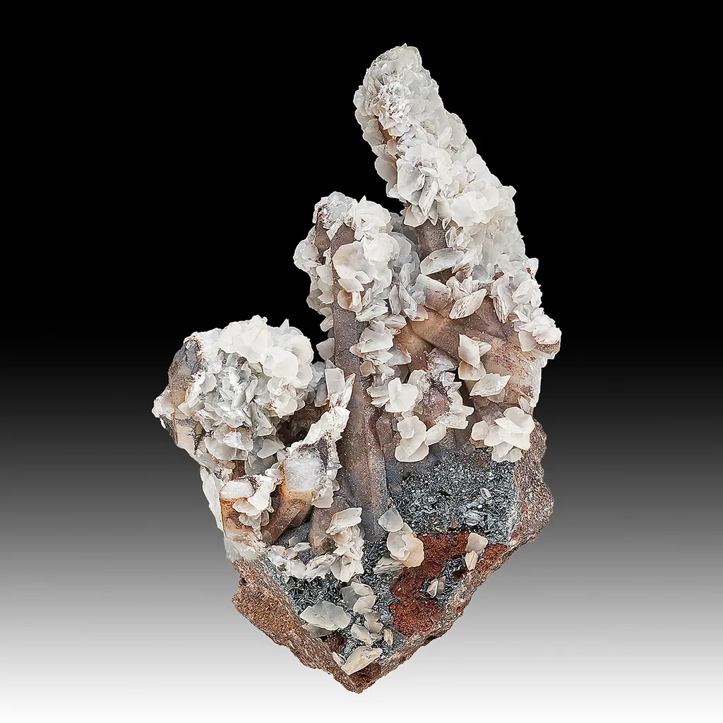 Quartz with Hematite, Calcite image