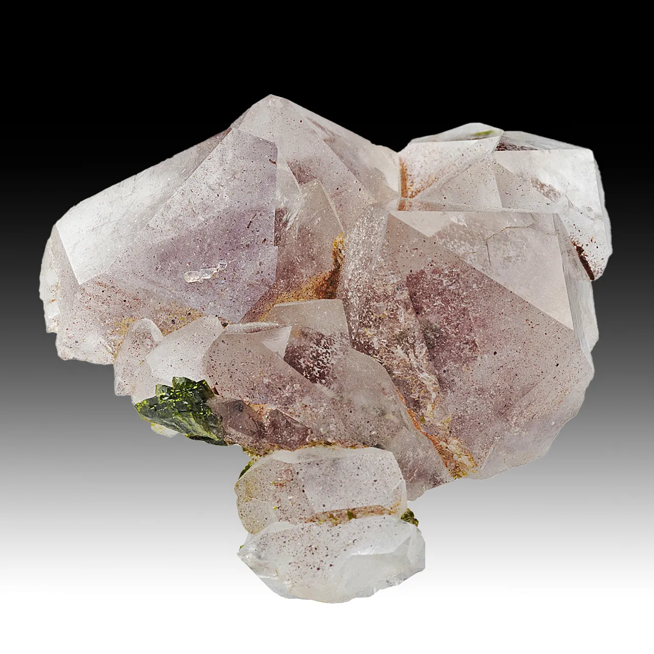 Quartz with Hematite, Epidote inclusions - image 1