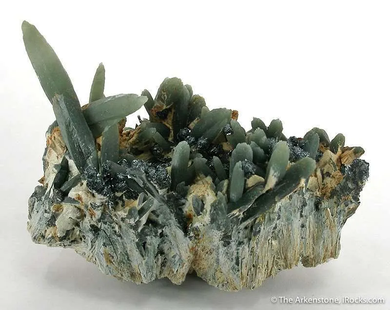 Quartz With Included Hedenbergite and Hematite image