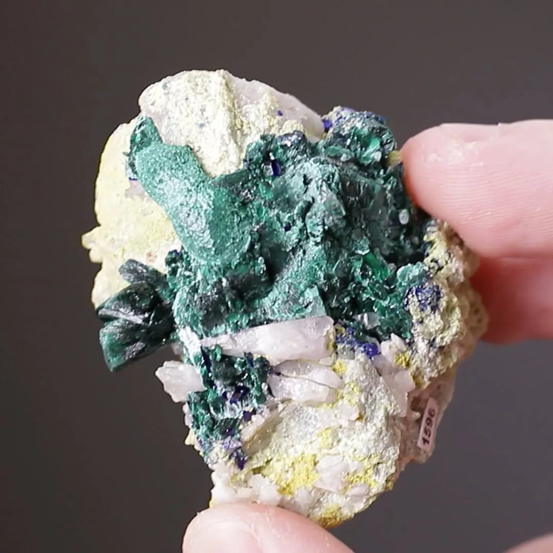 Quartz with Malachite and Azurite - image 2