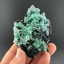 Quartz with Malachite, Chrysocolla - image 1