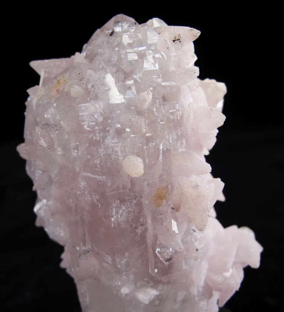 Quartz With Mangano-Calcite on Calcite - image 3