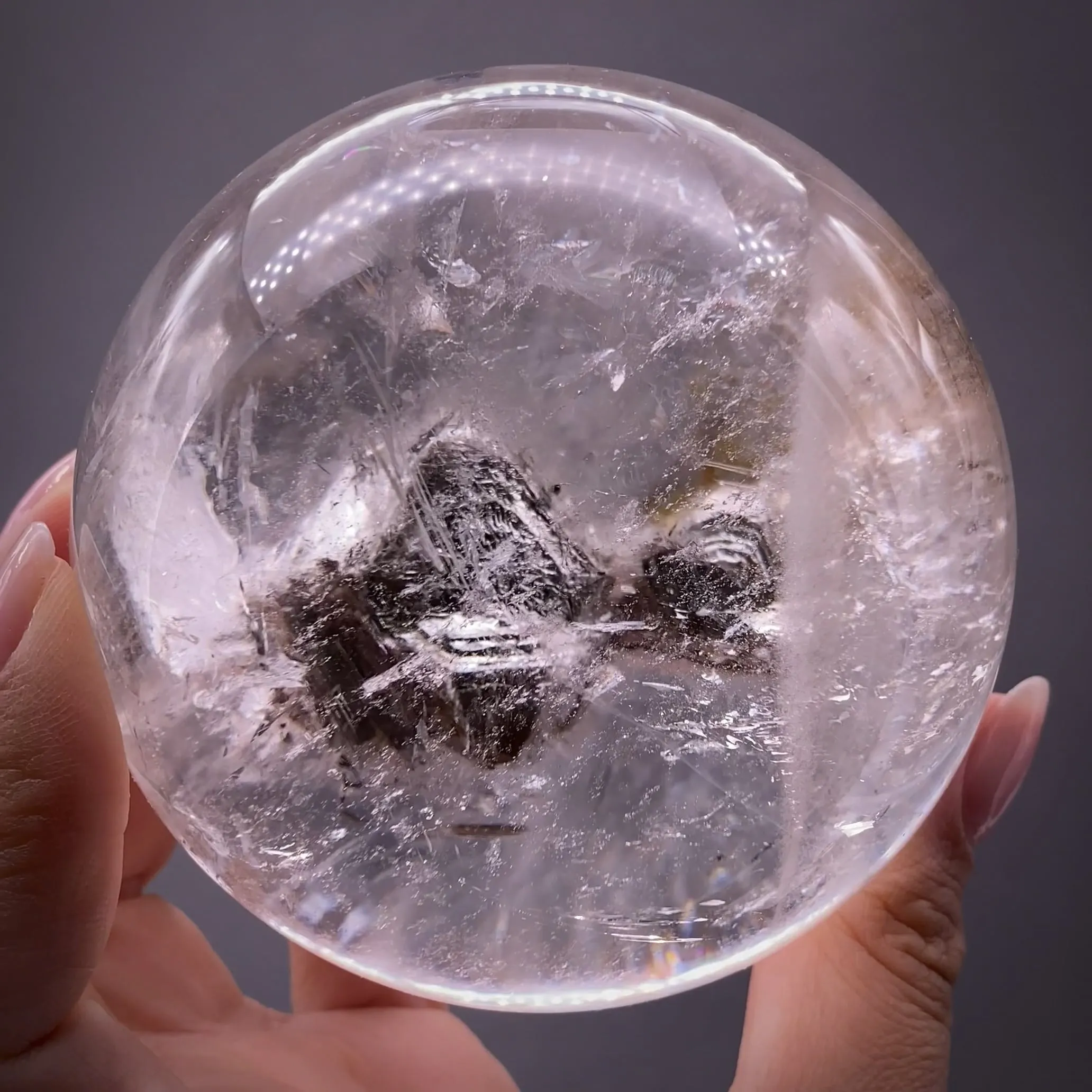 Quartz with octahedral Pyrite inclusions - image 1