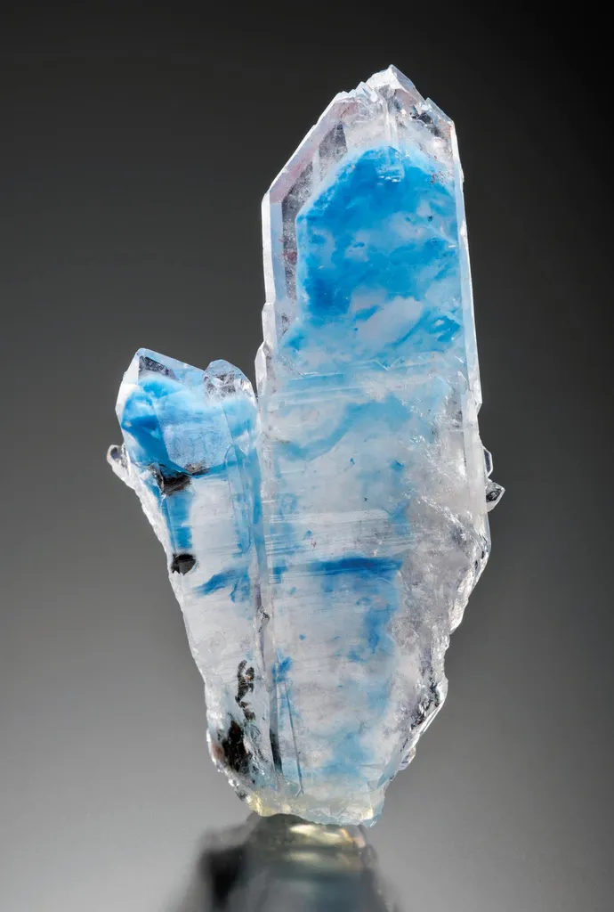 Quartz with Papagoite inclusions image