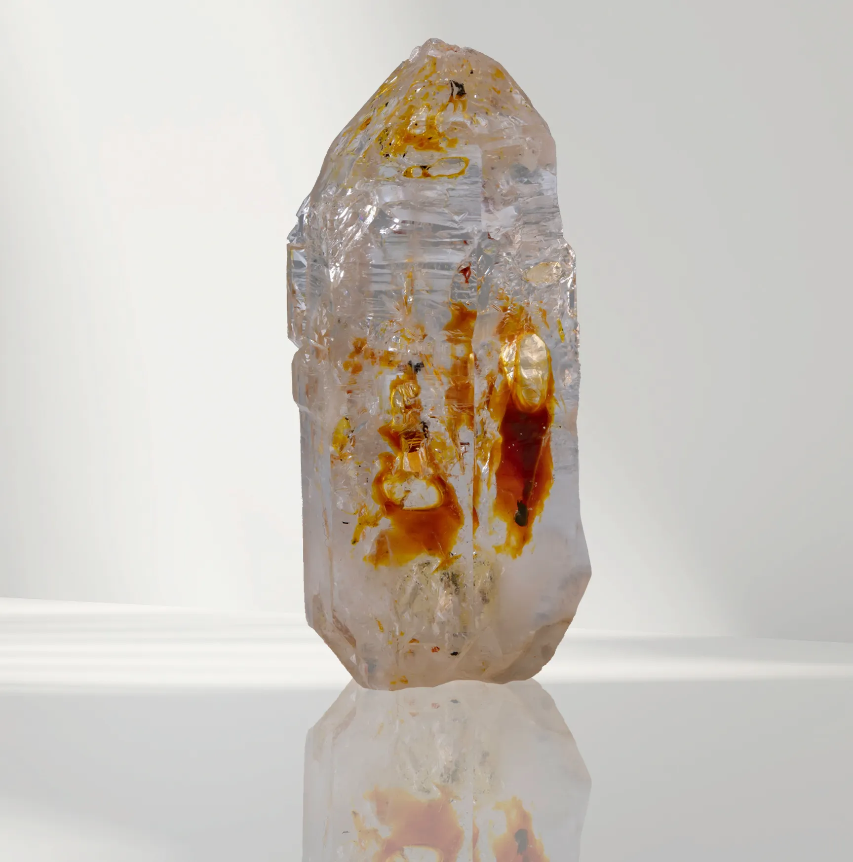 Quartz  with Petroleum Inclusions from Madirobe,  Antsalova District,  Melaky,  Madagascar - image 1