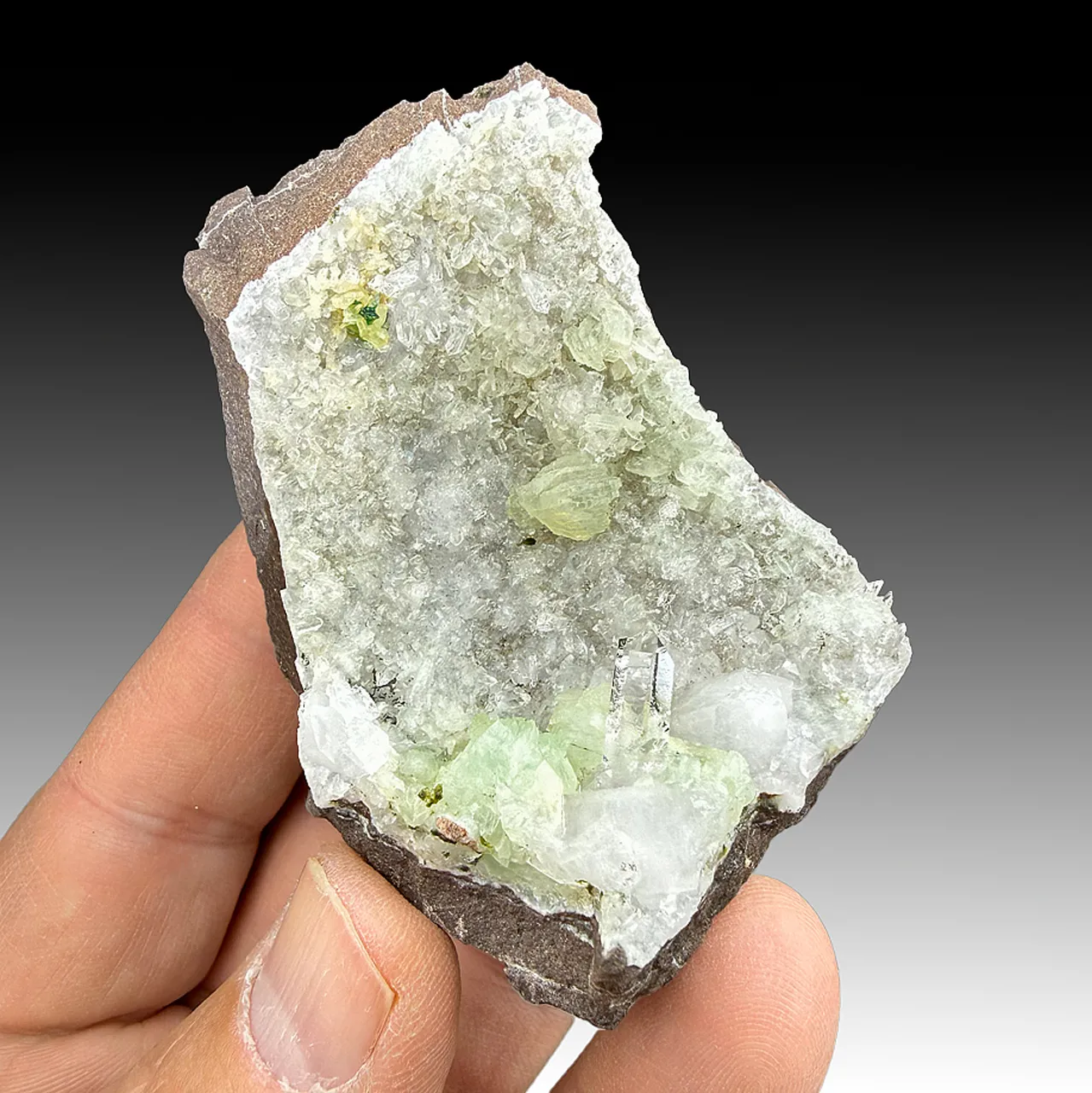 Quartz with Prehnite - image 1