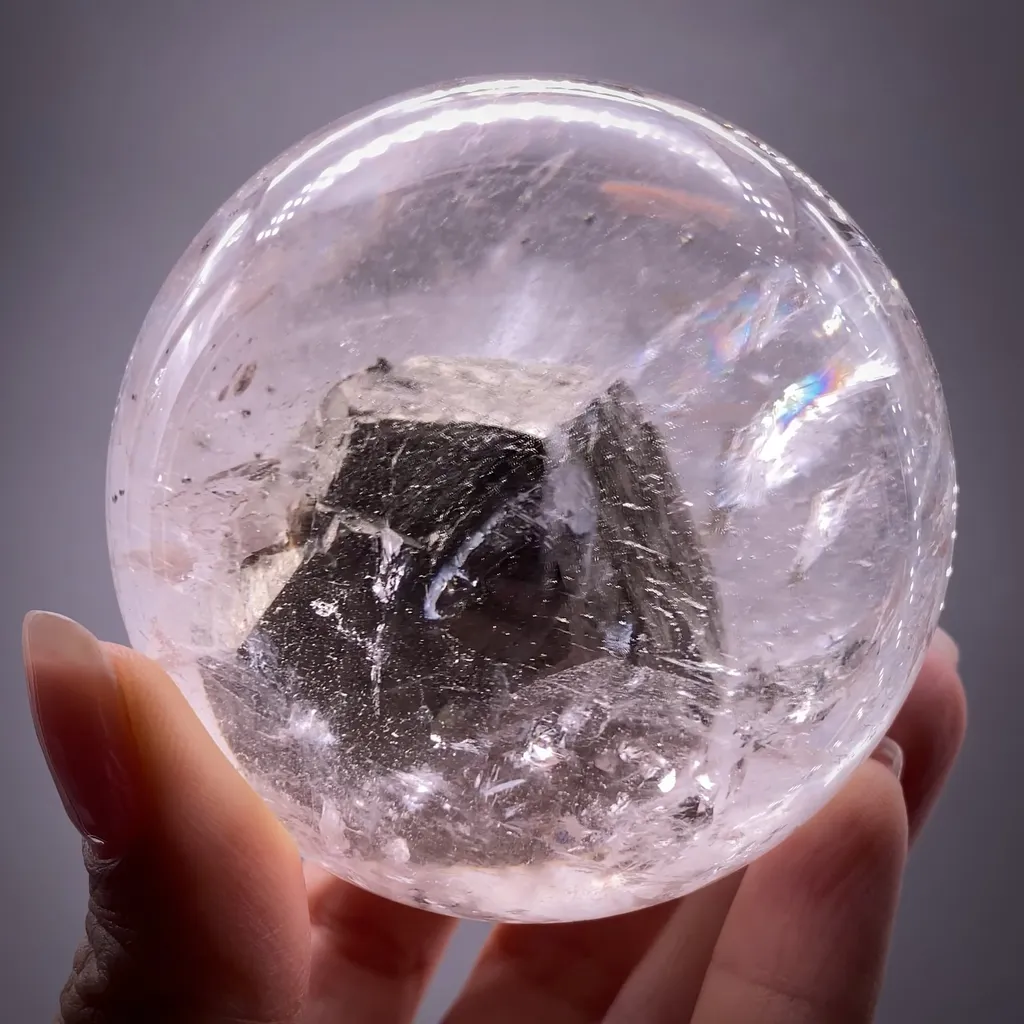 Quartz with Pyrite inclusion image