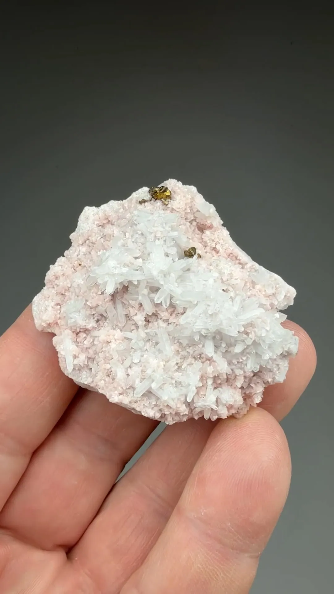 Quartz with Rhodochrosite, Chalcopyrite - image 2