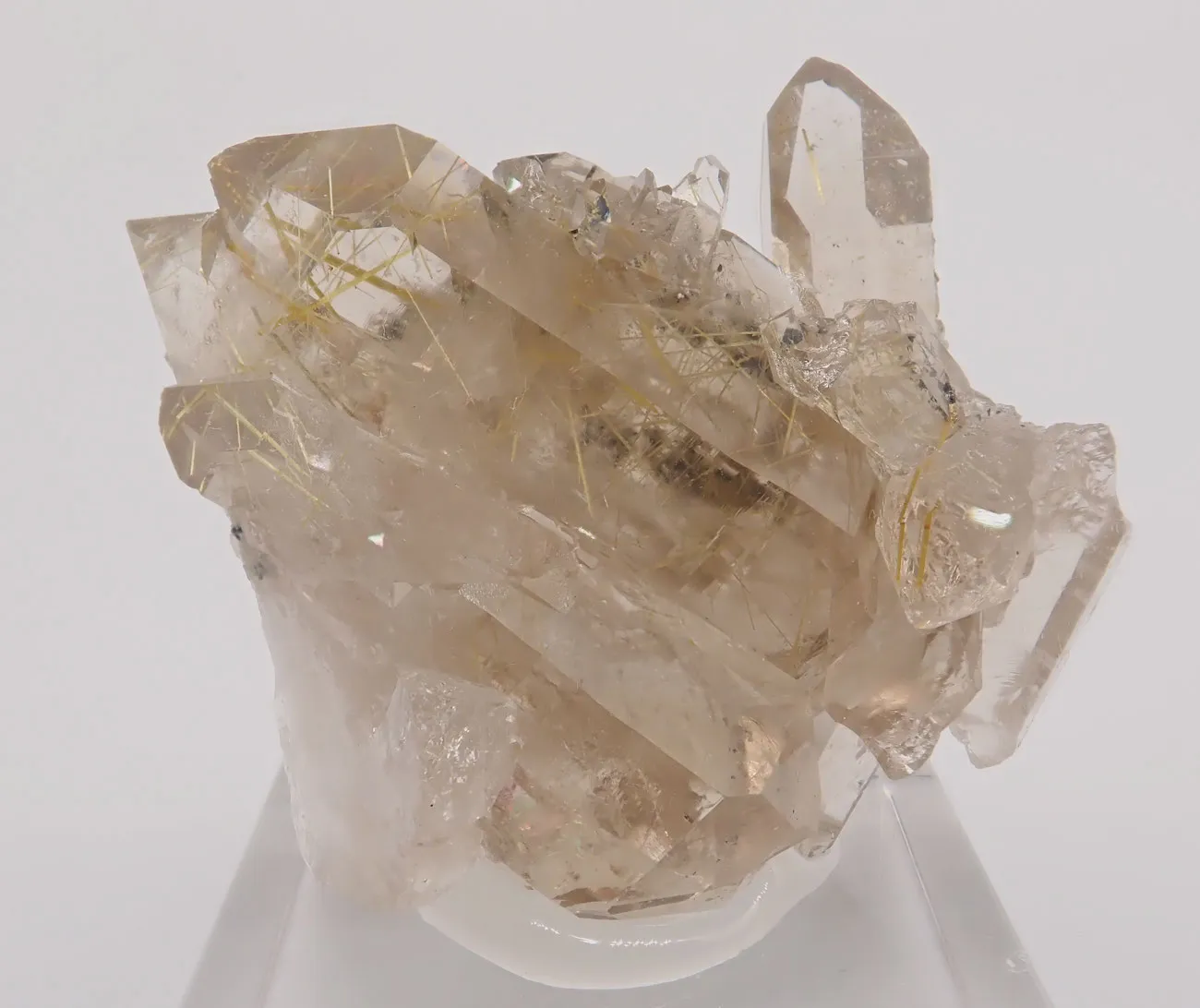 Quartz with Rutile and Hematite - image 3